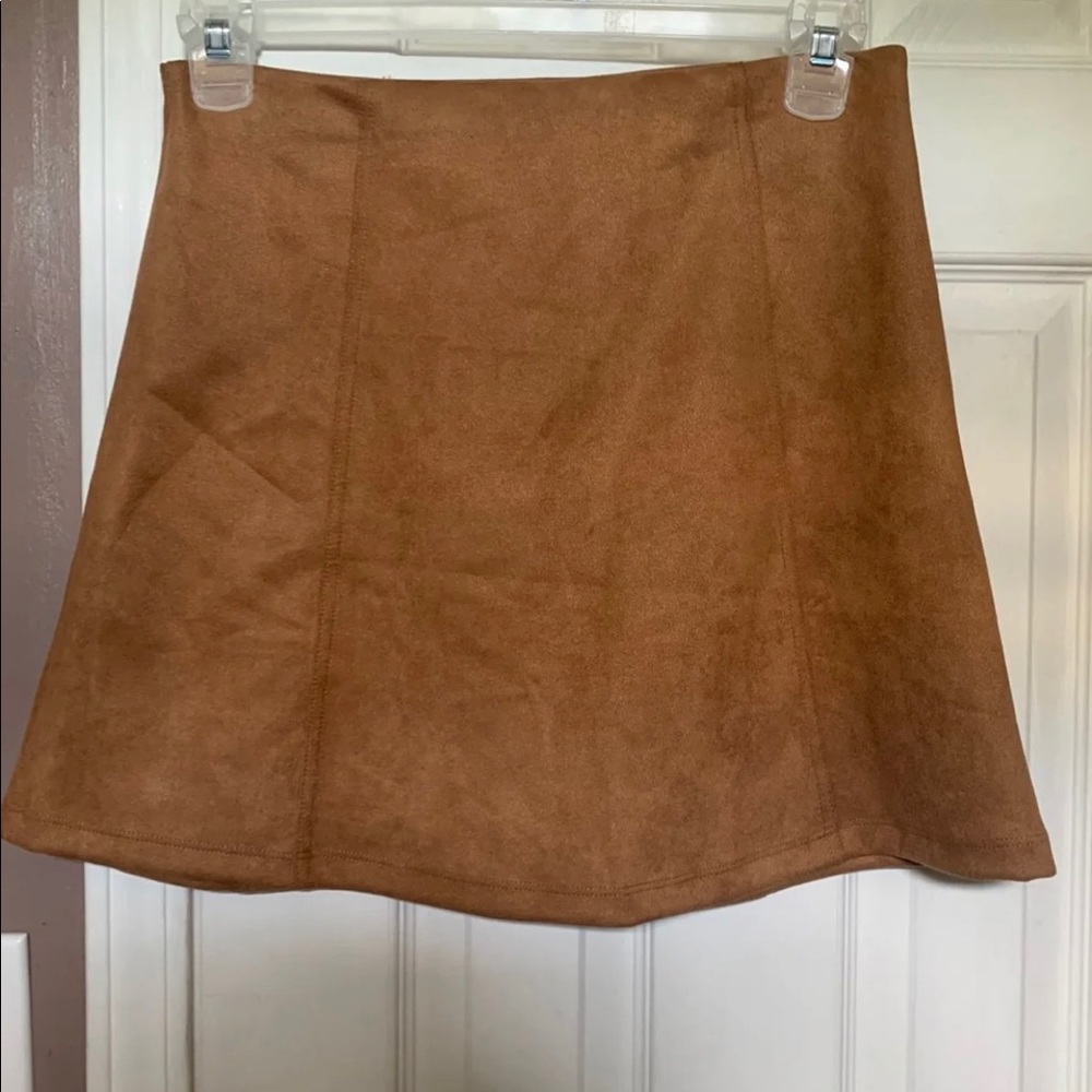 Suede Button-down Skirt - Picture 2 of 3
